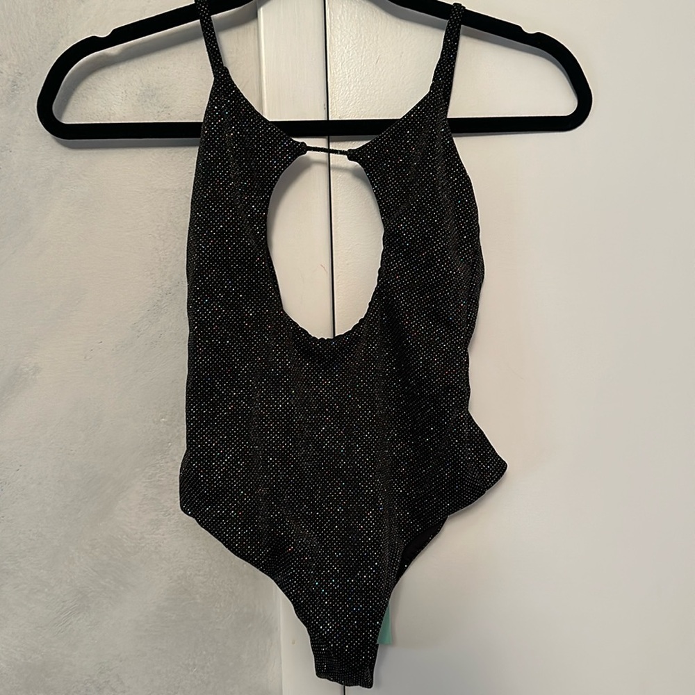 New Chio Di Stefania D made in Italy suit/ bodysuit black size xs/small